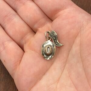 Vintage 925 Sterling Silver "Yellowstone Natl Park WY" Cowboy Hat Pendant Charm